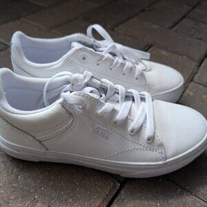 Boys white Vans shoes sz3
